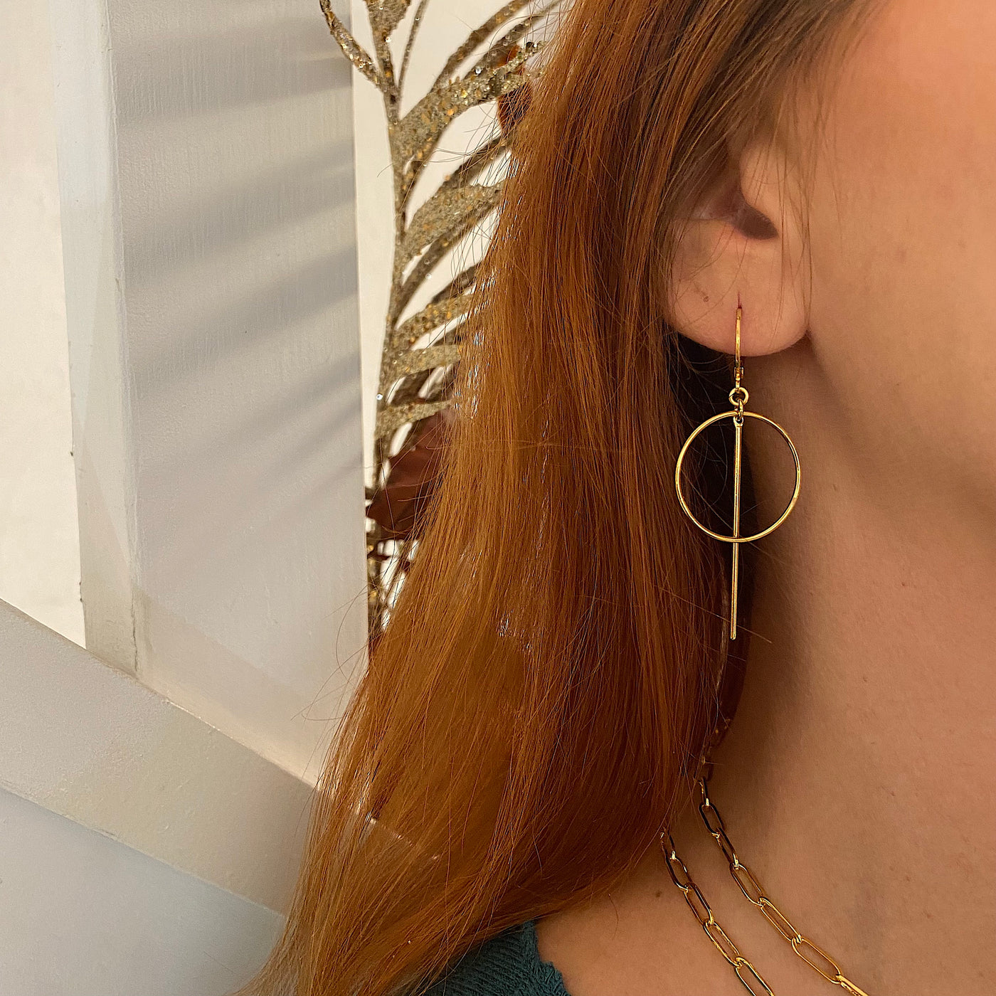 METRIC - Gold plated earrings