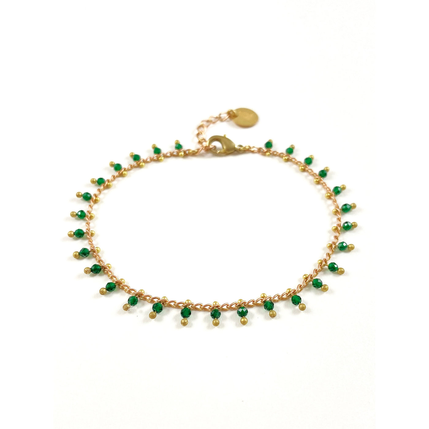 NINO - Green brass bracelet