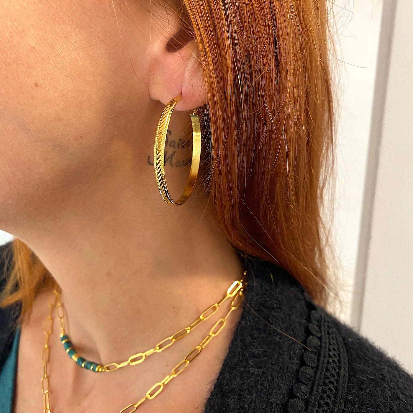 BIZETTES - Gold plated hoop earrings