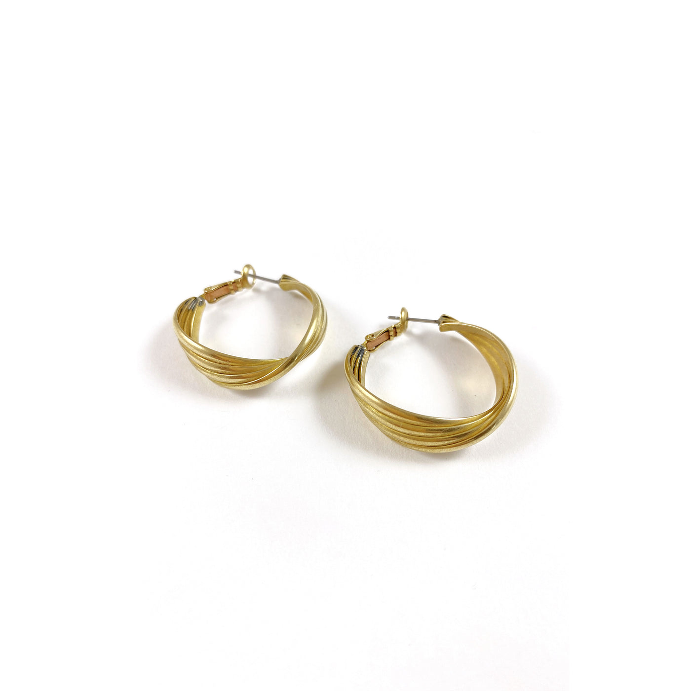 GINETTE - Brass hoop earrings