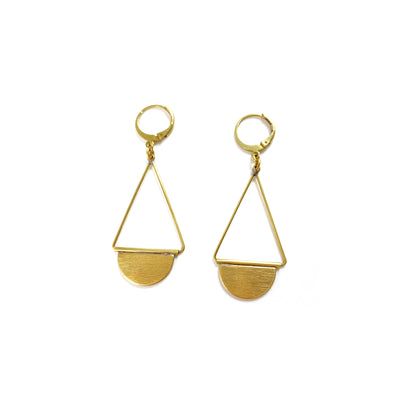 FANNY - Brass earrings