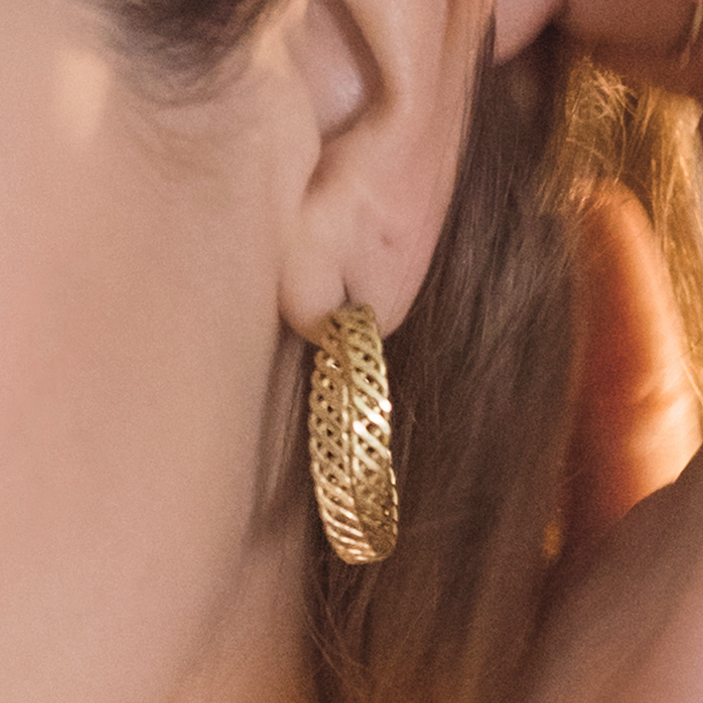 ROSALIE - Brass hoop earrings
