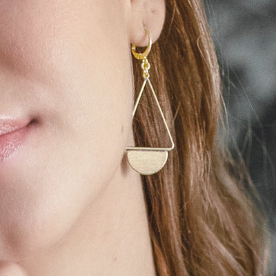 FANNY - Brass earrings
