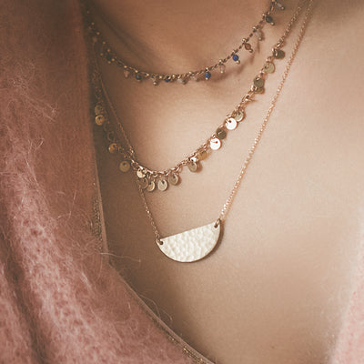 LUNA - Brass necklace